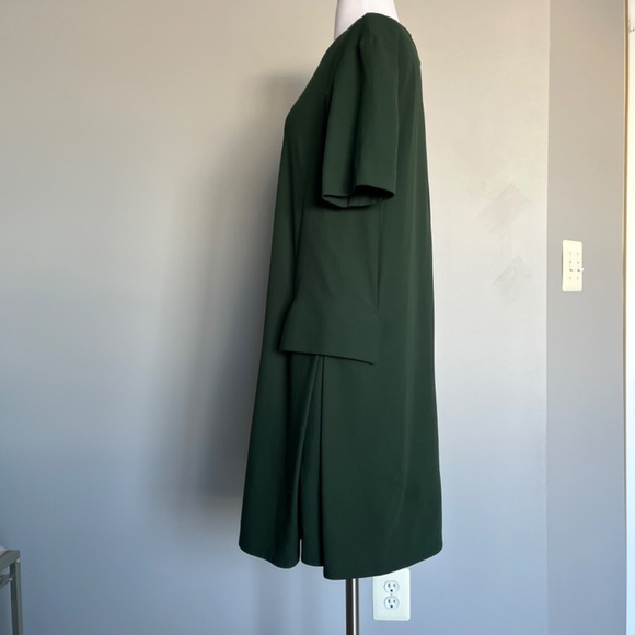 Cos Forest Green Side Cargo Pockets Dropped shoulder A-line Casual Midi Dress - Picture 9 of 12